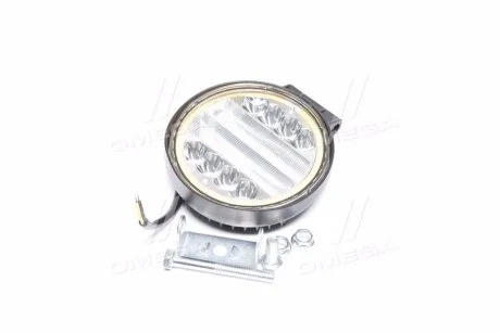 Фара LED круглая. 24W (8*3W), 128*110*40мм, широкий луч 12/24V 6000К (Руслан-Комплект)) Wassa (Руслан-Комплект) ФГ-304Х