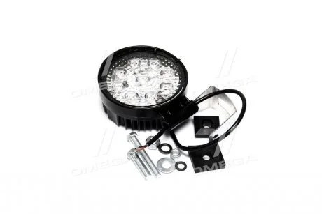 Фара LED круглая 27W, 9лампx3W, 113*130*52, узкий луч 12/24V 6000K (Руслан-Комплект)) Wassa (Руслан-Комплект) ФР-240