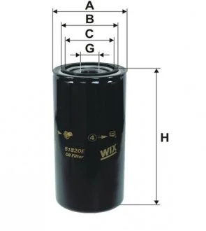 Масляный фильтр винт накручеваемый WIX FILTERS 51820E