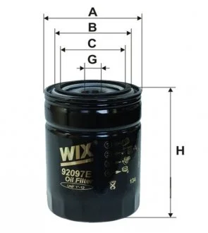 Масляний фільтр гвинт накручуваний WIX FILTERS 92097E