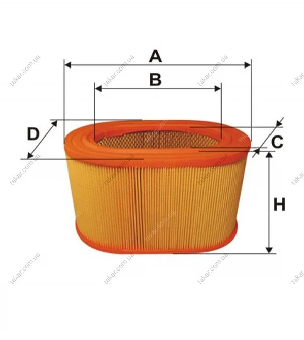 Фільтр повітряний MITSUBISHI GALANT /AE333/1 (вир-во WIX-FILTERS) WIX FILTERS WA6019 (фото 1)