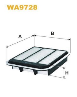 Фільтр повітрянний MITSUBISHI GRANDIS (WIX-Filtron) WIX FILTERS WA9728