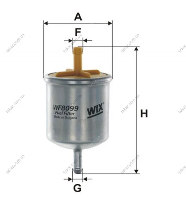 Паливний прямоточний фільтр бензин WIX FILTERS WF8099 (фото 1)