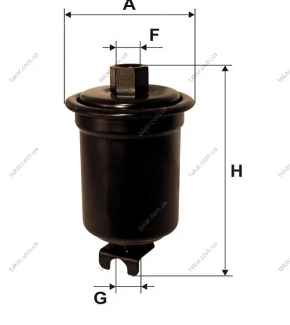 Топливный прямоточный фильтр бензин WIX FILTERS WF8116 (фото 1)