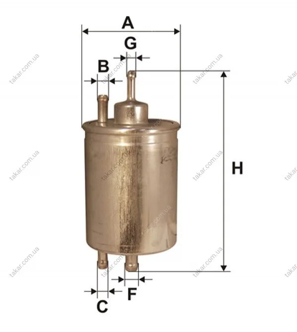 Топливный прямоточный фильтр бензин WIX FILTERS WF8175 (фото 1)