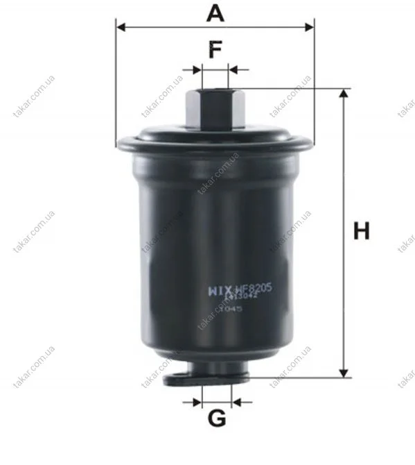 Паливний прямоточний фільтр бензин WIX FILTERS WF8205 (фото 1)