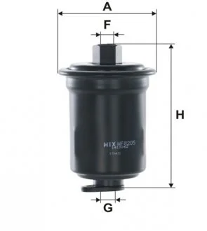 Топливный прямоточный фильтр бензин WIX FILTERS WF8205