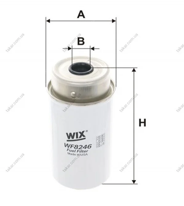 Топливный накручиваемый фильтр дизель WIX FILTERS WF8246 (фото 1)