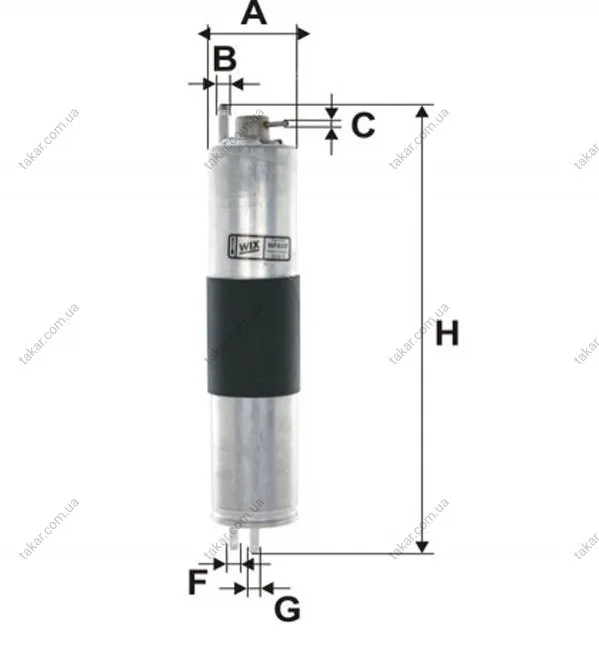 Топливный прямоточный фильтр бензин WIX FILTERS WF8337 (фото 1)