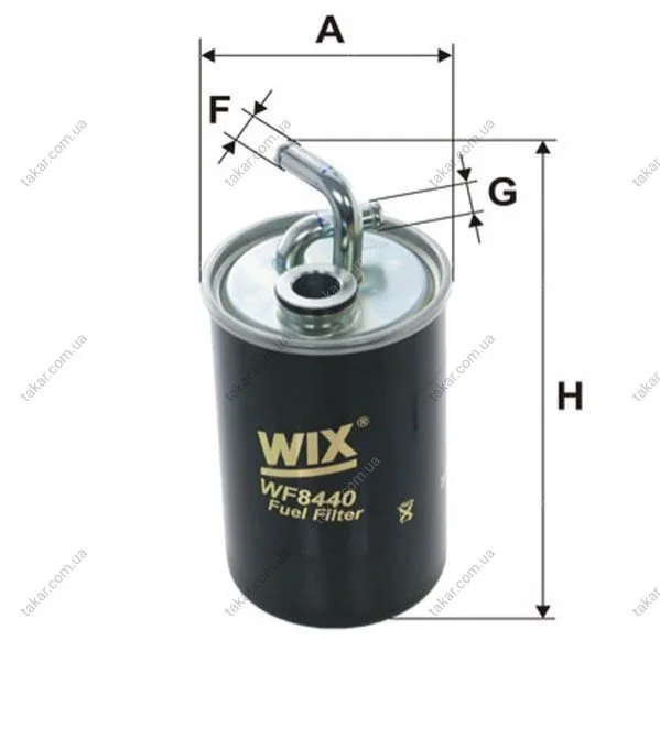 Топливный прямоточный фильтр дизель WIX FILTERS WF8440 (фото 1)