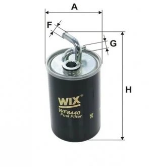 Паливний прямоточний фільтр дизель WIX FILTERS WF8440