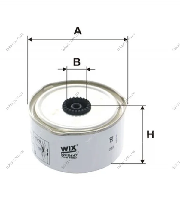 Топливный накручиваемый фильтр дизель WIX FILTERS WF8447 (фото 1)