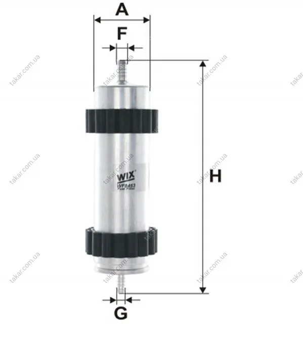 Паливний прямоточний фільтр дизель WIX FILTERS WF8463 (фото 1)