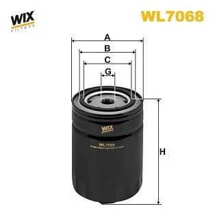 Масляный фильтр винт накручеваемый WIX FILTERS WL7068