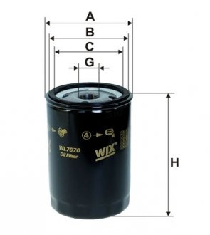 Фильтр масляный двигателя AUDI, VW /OP526 (выр-во -FILTERS) WIX FILTERS WL7070 (фото 1)