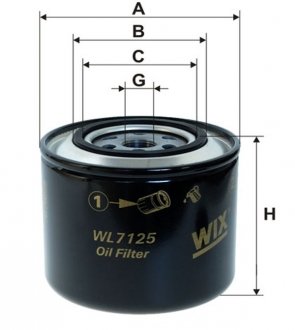 Фильтр масляный двигателя RENAULT, VW /OP569 (выр-во -FILTERS) WIX FILTERS WL7125 (фото 1)