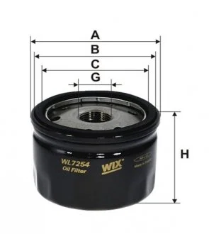 Масляный фильтр винт накручеваемый WIX FILTERS WL7254