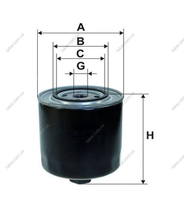 Фільтр масляний Audi (вир-во WIX-Filtron) /OP525/5 WIX FILTERS WL7277 (фото 1)
