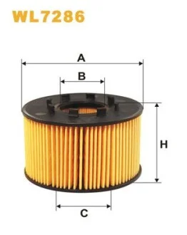 Масляний фільтр картридж патрон WIX FILTERS WL7286