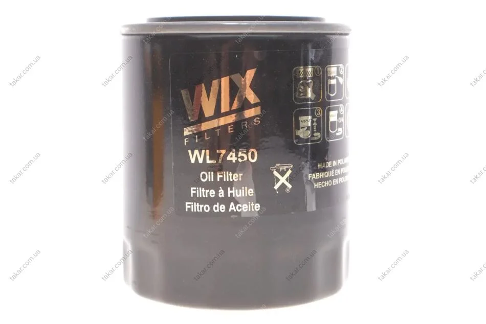 Масляный фильтр винт накручеваемый WIX FILTERS WL7450 (фото 1)