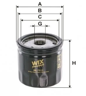 Масляний фільтр гвинт накручуваний WIX FILTERS WL7513