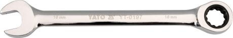 Ключ комбинированный с трещоткой 16 мм YATO YT-0197