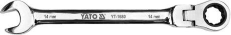 Ключ комбинированный с трещоткой и шарниром 14 мм YATO YT-1680