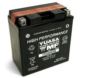 МОТО Yuasa 12V 18,9Ah High Performance MF VRLA Battery (сухозаряжений) YUASA YTX20CH-BS