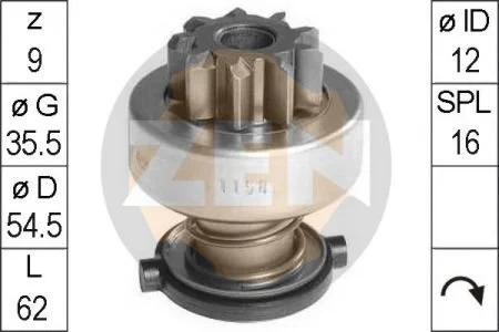 Бендикс стартера ZEN ZN1158