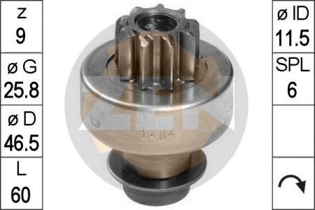 Бендикс стартера ZEN ZN1484
