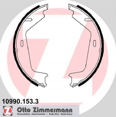 Тормозные колодки барабанные ZIMMERMANN 10990.153.3 (фото 1)