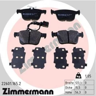 Тормозные колодки дисковые ZIMMERMANN 22601.165.2