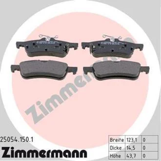 Гальмівні колодки дискові ZIMMERMANN 25054.150.1