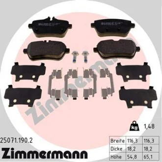Гальмівні колодки дискові ZIMMERMANN 25071.190.2