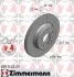 Торзмозной диск двухсторонний на задний мост вентилируемый 5 ZIMMERMANN 400.1424.20 (фото 1)
