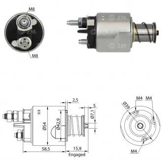 Втягивающее реле 12V ZM ZM1495