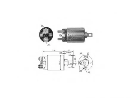 Втягивающее реле стартера 12V ZM ZM1691