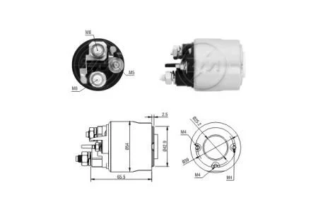 Реле стартера втягивающее 12V ZM ZM2494