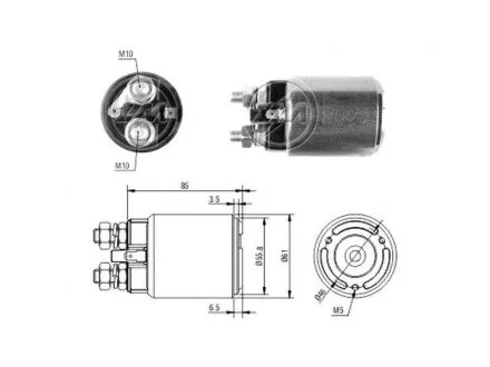 Втягивающее реле стартера 12V ZM ZM654