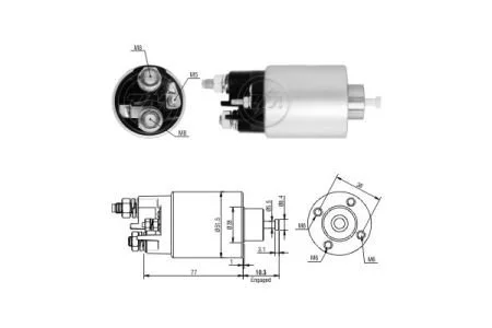 Реле стартера втягивающее 12V ZM ZM6993