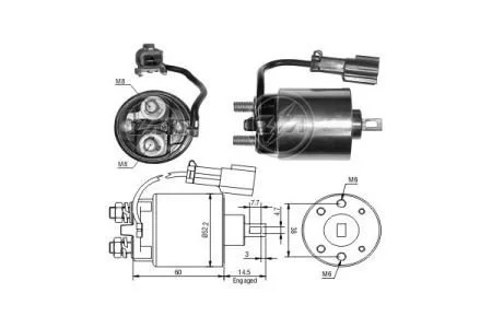 Реле стартера втягивающее 12V ZM ZM719