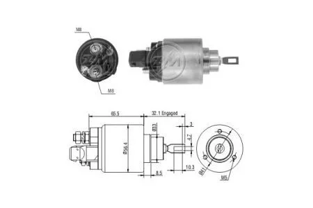 Тяговое реле стартера 12V ZM ZM972